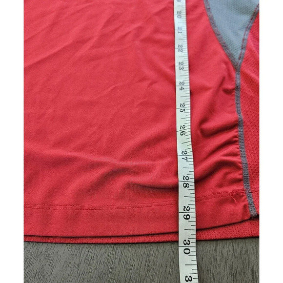 Nike Pro Short Sleeve Shirt Mens Large Red Gray Mesh Sides Football Base Layer - Picture 5 of 7